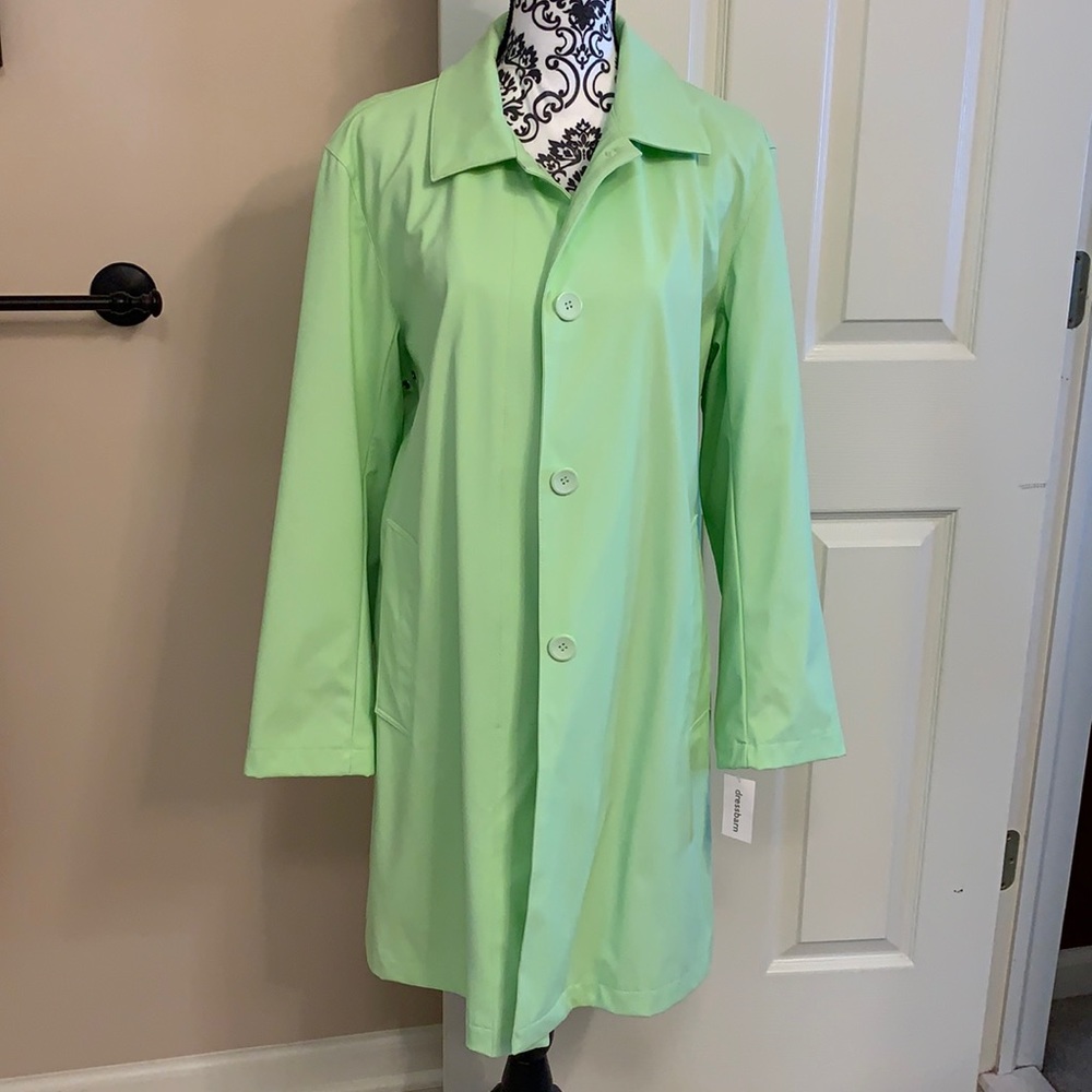 NWT Dress Barn lined dressy Rain Trench coat.